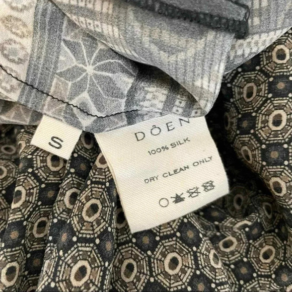 Doen Vista Silk Midi Dress Medallion Print Size S - Picture 9 of 9